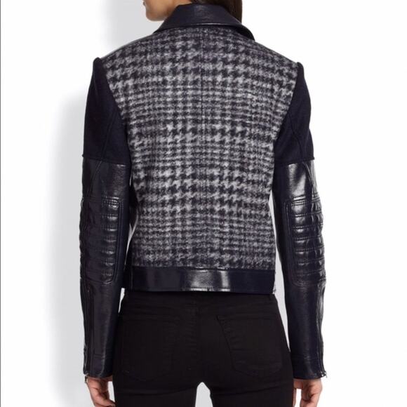 BCBGMaxAzria Madison Navy Moto Jacket - Picture 3 of 6